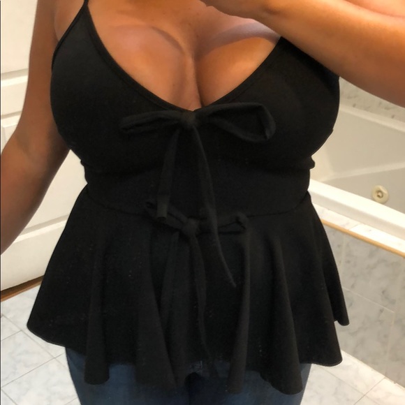 Black Peplum top - Picture 7 of 7